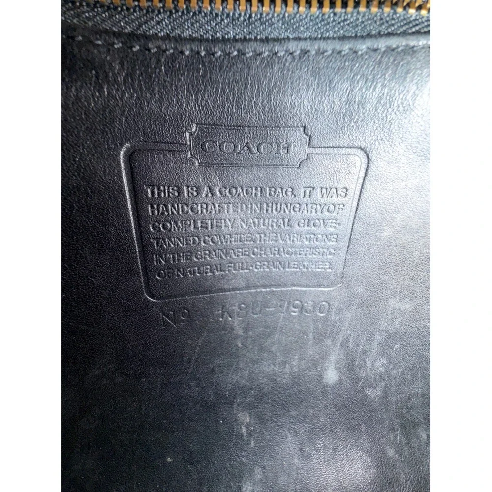 Vtg Coach Murphy Blk‎ Leather Bag Crossbody Turnlock Brass Classic 9930 Mini